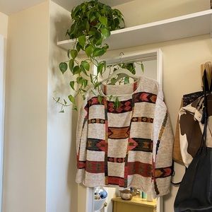 Knit multicolored sweater top